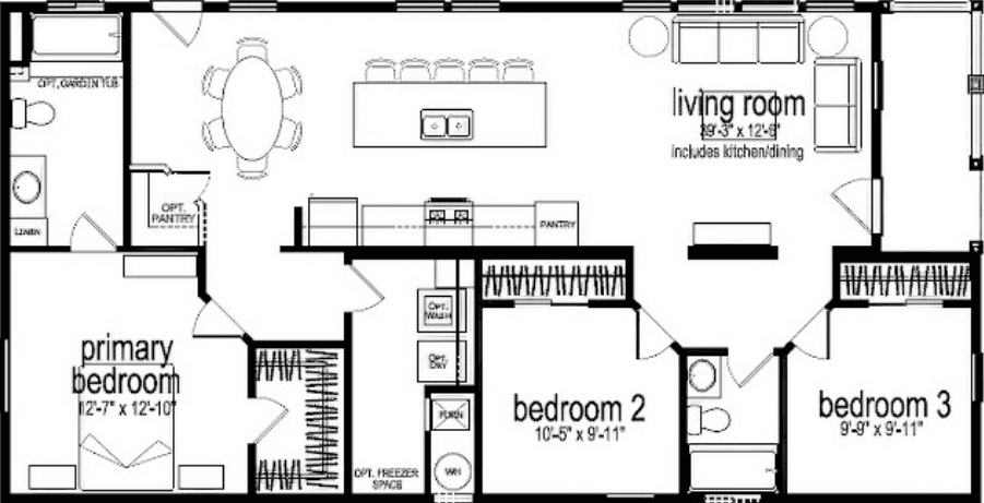 Fremont 6221 floor plan home features