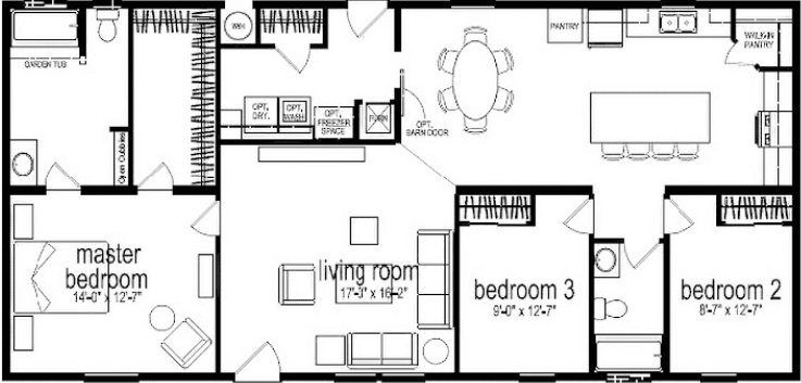 Fremont 6235 floor plan home features