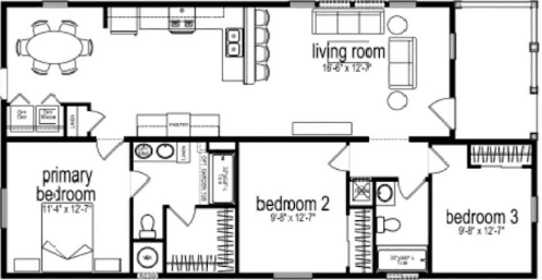 Fremont 6224 floor plan home features