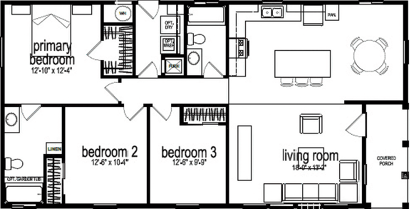 Benecia 622 floor plan home features